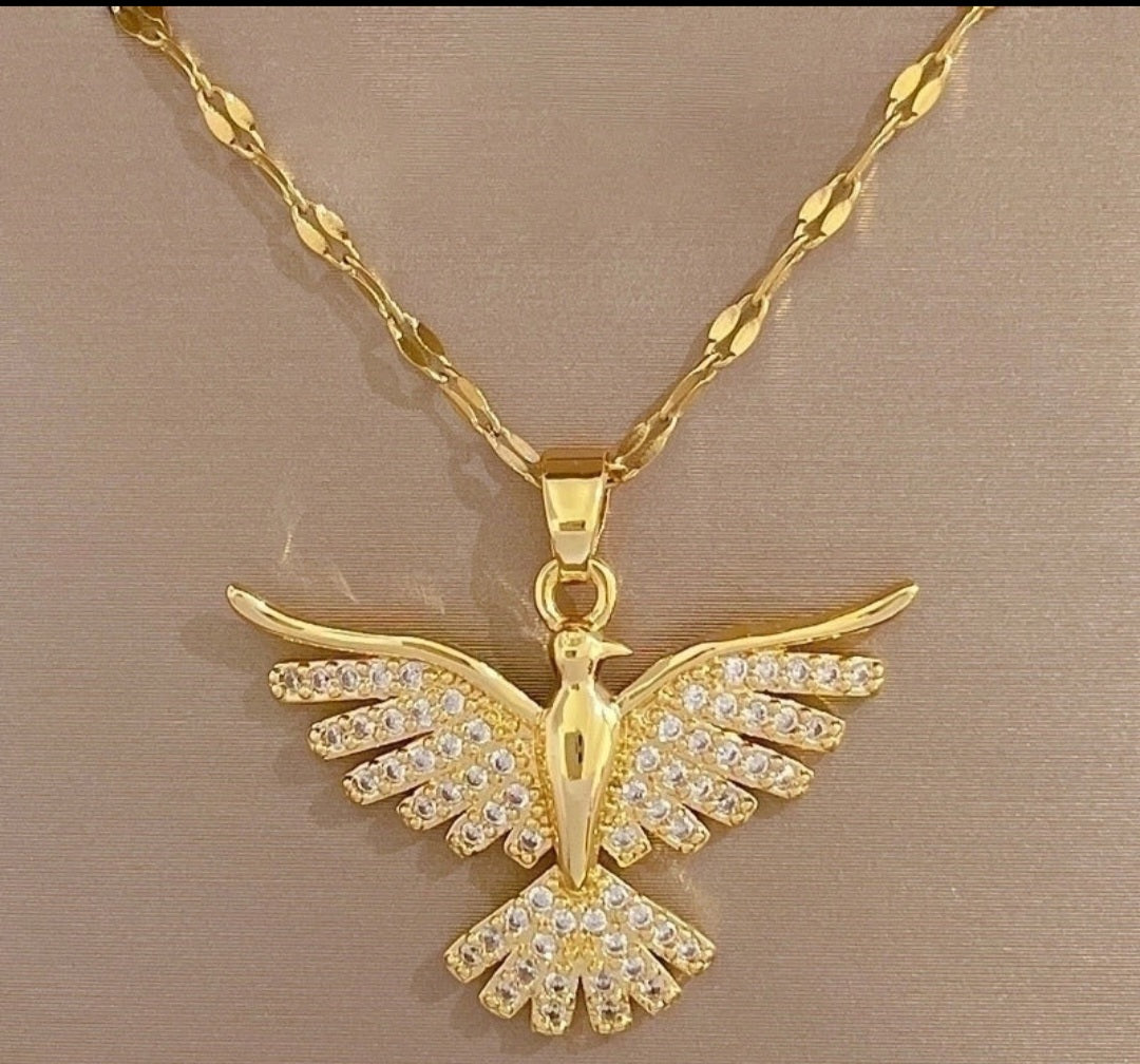 Gold Egle Necklace