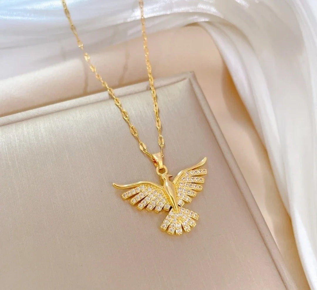 Gold Egle Necklace