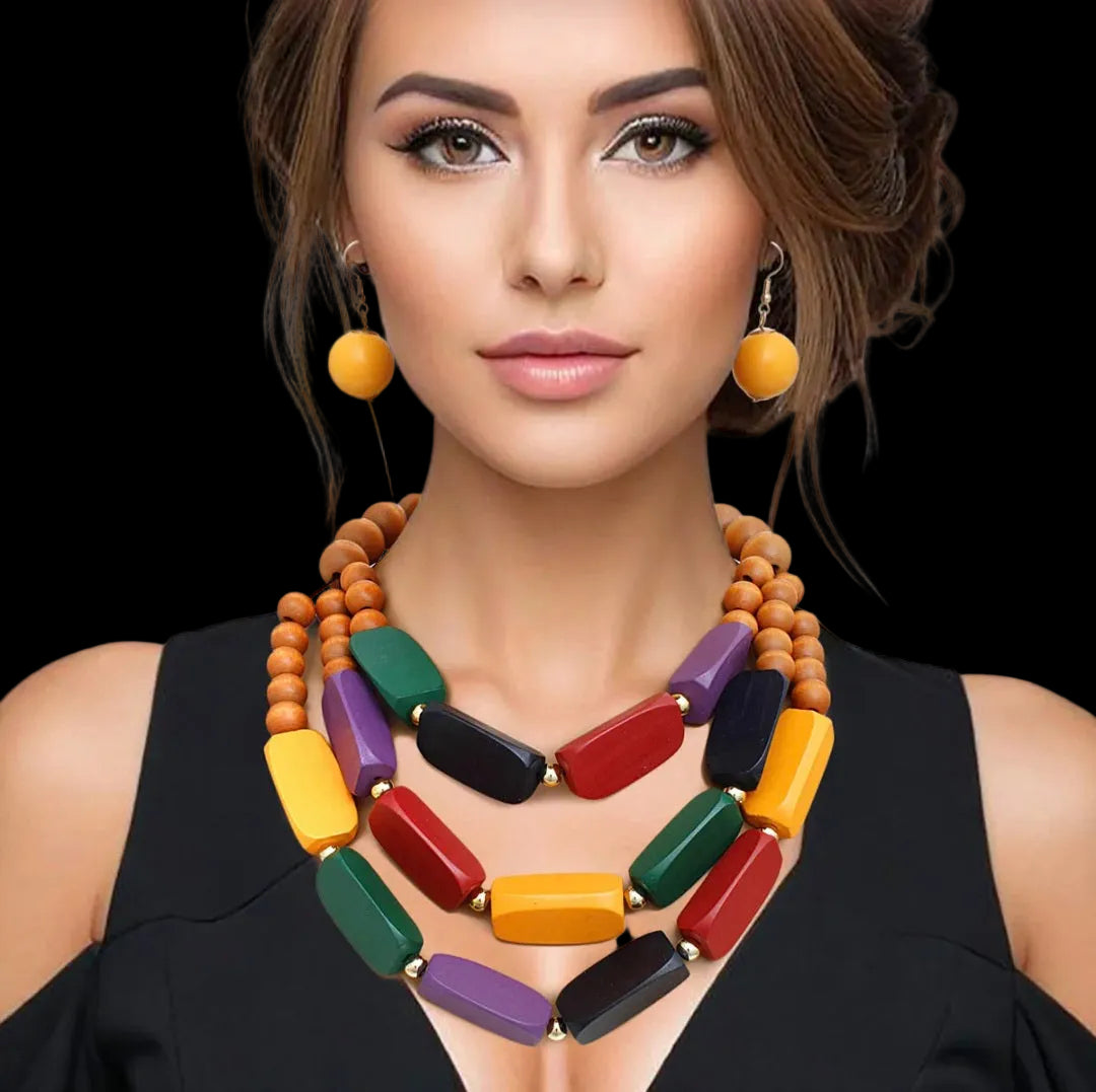 Layered multicolored Necklace