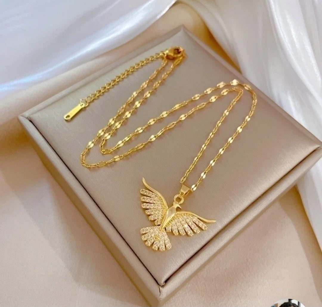 Gold Egle Necklace